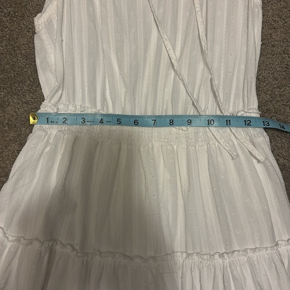 White Summer Ruffle Sleeve Dress - Picture 9 of 9